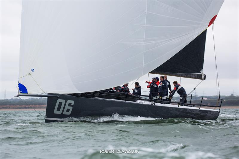 Jean Genie on Fast 40  Round 2 Day 1 at the RORC IRC Nationals photo copyright Robert Deaves / www.robertdeaves.uk taken at Royal Ocean Racing Club and featuring the Fast 40 class