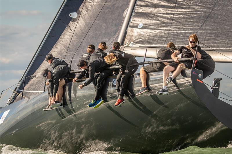 Niklas Zennstrom's Rán opened their challenge for the One Ton Cup with two bullets photo copyright VR Sport Media taken at Royal Ocean Racing Club and featuring the Fast 40 class
