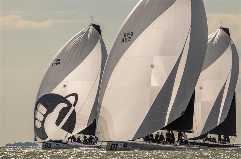 2018 Wight Shipyard One Ton Cup - Day 1 photo copyright VR Sport Media taken at Royal Ocean Racing Club and featuring the Fast 40 class