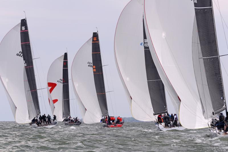 The Fast 40  class gets racing despite light airs today - RORC Vice Admiral's Cup 2019 photo copyright Rick Tomlinson taken at Royal Ocean Racing Club and featuring the Fast 40 class