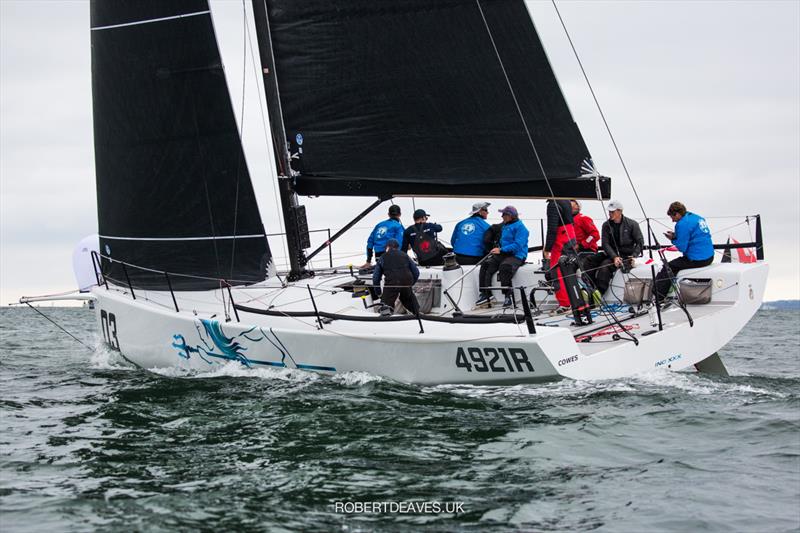 Ino XXX - Day 2 of Fast 40  Race Circuit Round 2 at 2021 IRC National Championships photo copyright Robert Deaves taken at Royal Ocean Racing Club and featuring the Fast 40 class