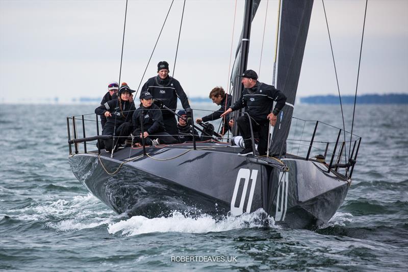 Rán - Day 2 of Fast 40  Race Circuit Round 2 at 2021 IRC National Championships photo copyright Robert Deaves taken at Royal Ocean Racing Club and featuring the Fast 40 class