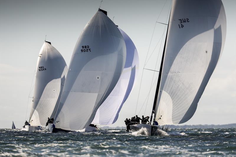 GP Zero Class downwind at the RORC 2022 Vice Admiral's Cup photo copyright Paul Wyeth / pwpictures.com taken at Royal Ocean Racing Club and featuring the Fast 40 class