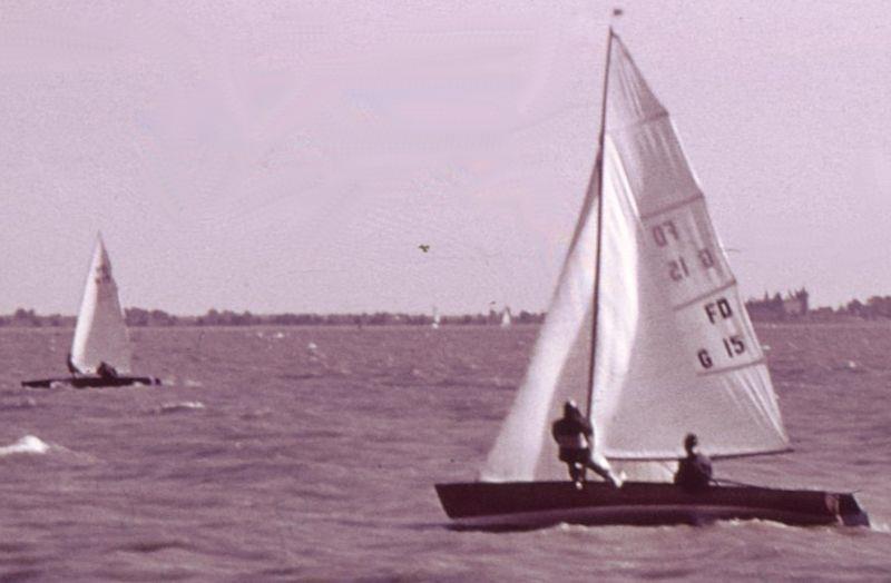Taken at an early international meeting, this picture shows how sailing techniques would have to evolve as the FD ushered in the era of ‘performance sailing' - photo © Austin Farrar Collection / David Chivers