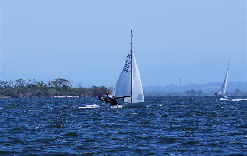 Freight Train AUS001 held on to the lead across the finish line in race two of the 2026 Flying Dutchman Australian Championship - photo © Jeanette Severs