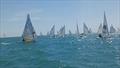 Leeward gate on day 1 of the Ronstan British Finn Nationals at Christchurch © Lotte Johnson & Gareth James