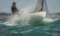 Cameron Tweedle in Hayling Bay during the 2023 UK Finn Nationals