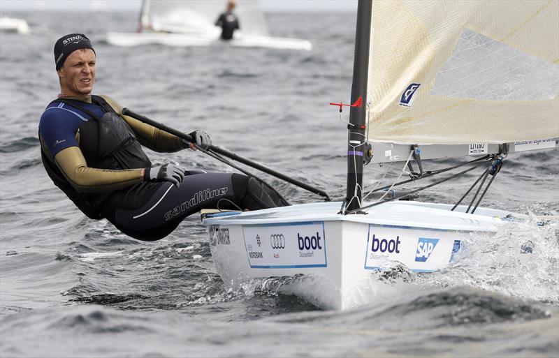 Deniss Karpak (EST) scores 1, 2 on day 1 of Kieler Woche 2015 photo copyright Otto Kasch taken at Kieler Yacht Club and featuring the Finn class