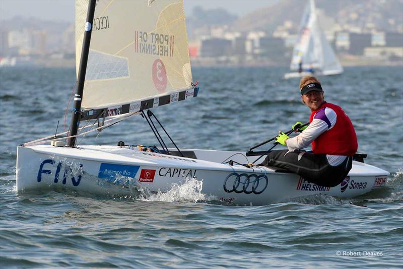 Tapio Nirkko during the Finn Medal Race at the Aquece Rio – International Sailing Regatta - photo © Robert Deaves