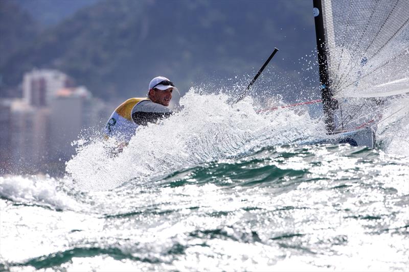 Day 4 of the Rio 2016 Olympic Sailing Competition photo copyright Richard Langdon / Ocean Images taken at  and featuring the Finn class