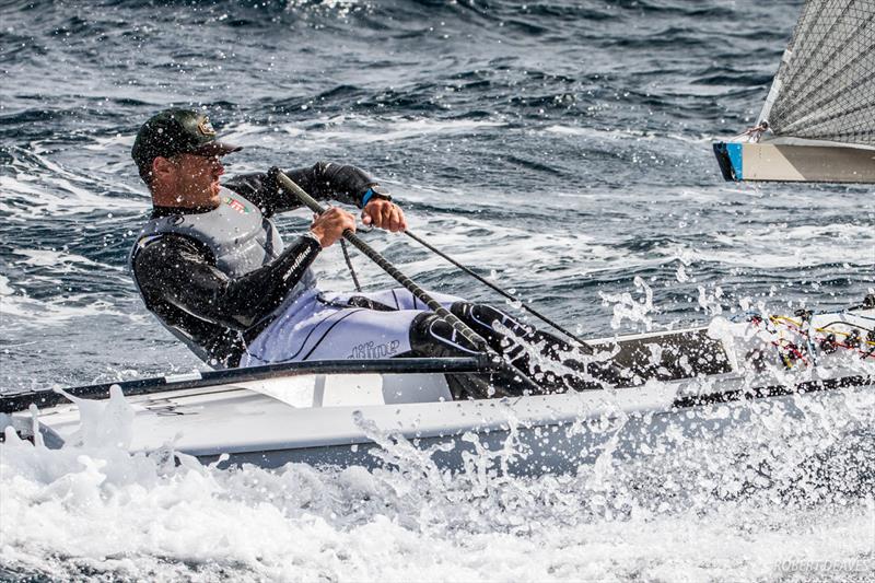 Zsombor Berecz (HUN) on day 5 of the Finn Europeans in Marseille photo copyright Robert Deaves taken at Yachting Club De La Pointe Rouge and featuring the Finn class