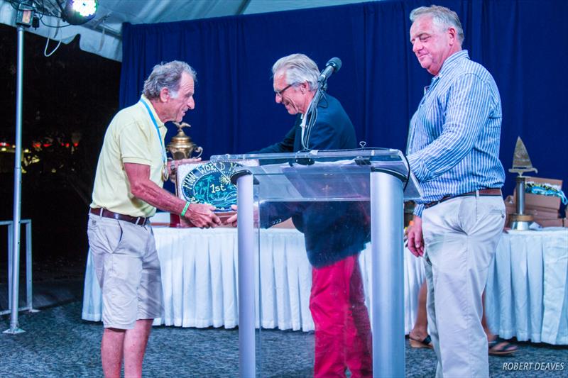 Super Legend - Gerd Bohnsack, RSA at the 2017 Finn World Masters in Barbados prize giving - photo © Robert Deaves