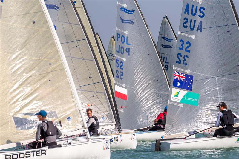 Race 4 starts on day 3 of the 2017 U23 Finn Worlds at Lake Balaton - photo © Robert Deaves