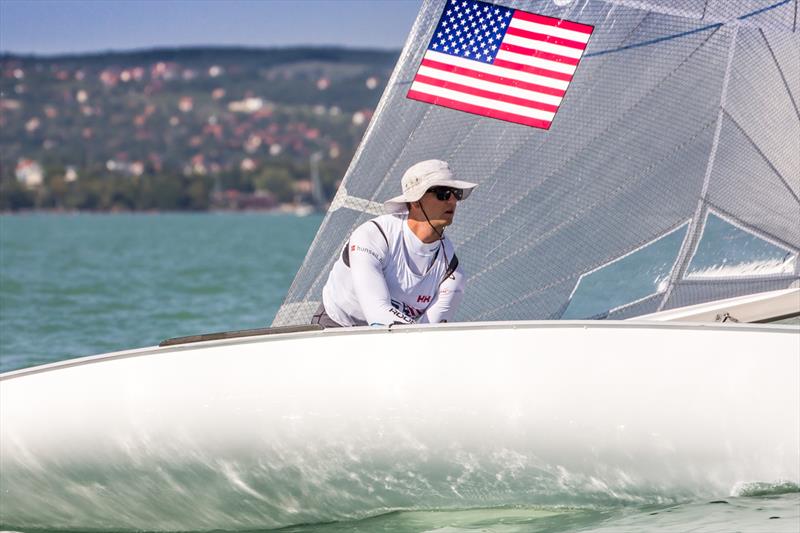 Luke Muller on day 3 of the 2017 U23 Finn Worlds at Lake Balaton - photo © Robert Deaves