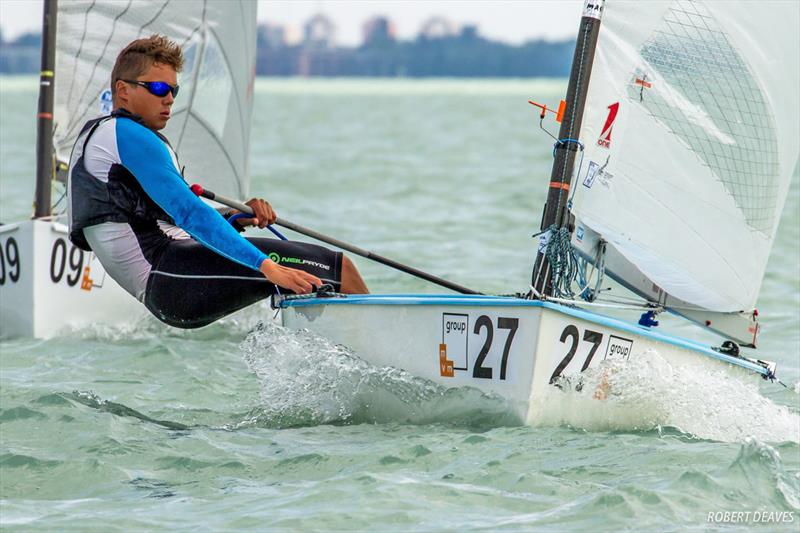 Taavi Valter Taveter on day 5 of the 2017 U23 Finn Worlds at Lake Balaton - photo © Robert Deaves