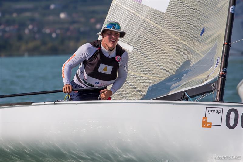 Oskari Muhonen wins the 2017 U23 Finn Worlds at Lake Balaton - photo © Robert Deaves