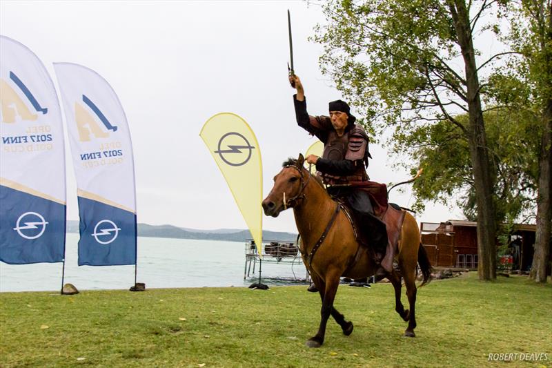 2017 Opel Finn Gold Cup Opening Ceremony at Lake Balaton photo copyright Robert Deaves taken at Spartacus Sailing Club and featuring the Finn class