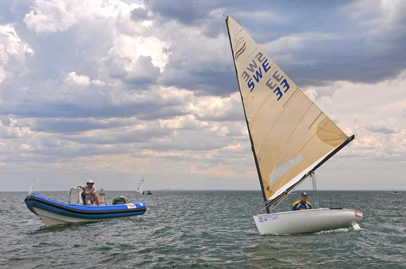 Max Salminen on day 2 of the Sail Melbourne International photo copyright Gordon Hyde taken at Royal Brighton Yacht Club and featuring the Finn class