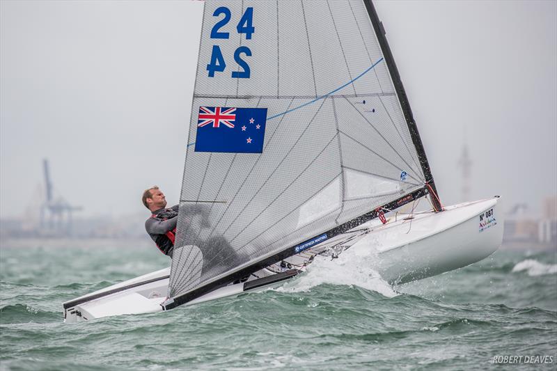 Josh Junior is up to fifth overall on day 3 of the Finn Europeans in Cádiz, Spain - photo © Robert Deaves