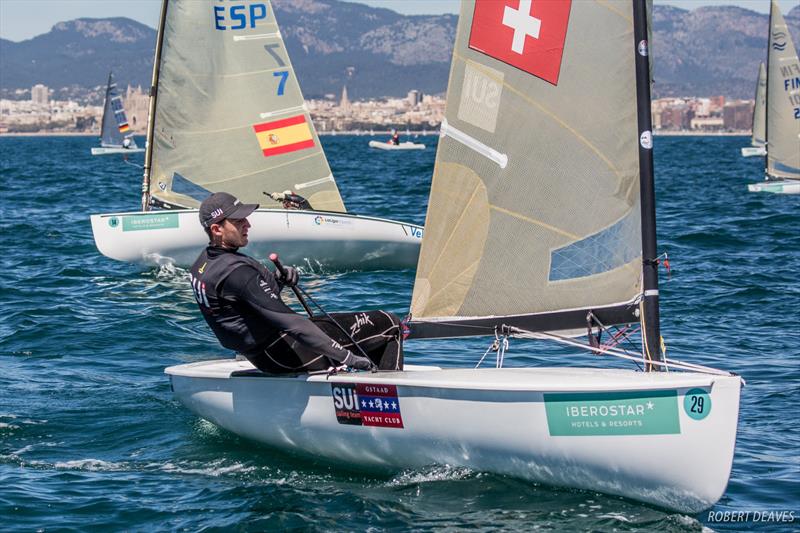 Nils Theuninck on day 4 of the Trofeo Princesa Sofía Iberostar photo copyright Robert Deaves taken at  and featuring the Finn class