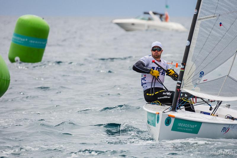 Alessio Spadoni on day 5 of the Trofeo Princesa Sofía Iberostar photo copyright Robert Deaves taken at  and featuring the Finn class