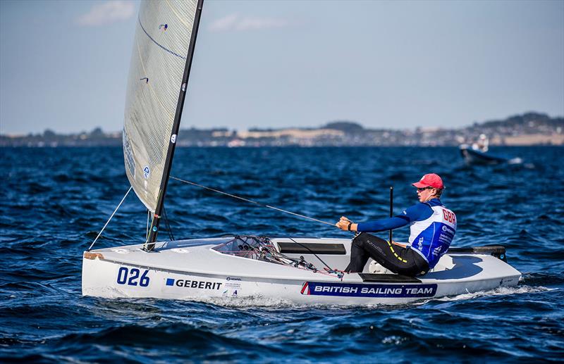 Hector Simpson on day 1 of Hempel Sailing World Championships Aarhus 2018 photo copyright Lloyd Images / RYA taken at Sailing Aarhus and featuring the Finn class