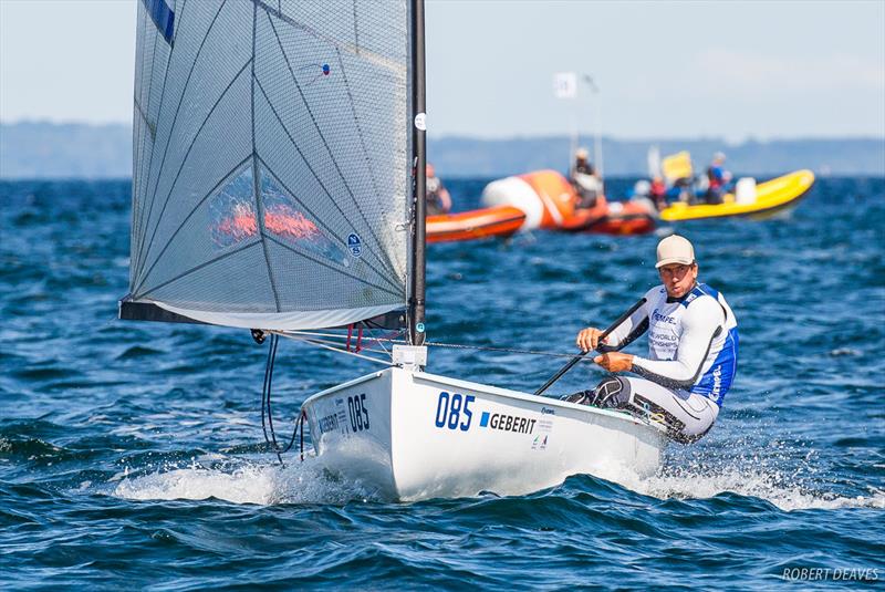 Pieter-Jan Postma during the Finn class Medal Race at the 2018 Hempel Sailing World Championships Aarhus - photo © Robert Deaves