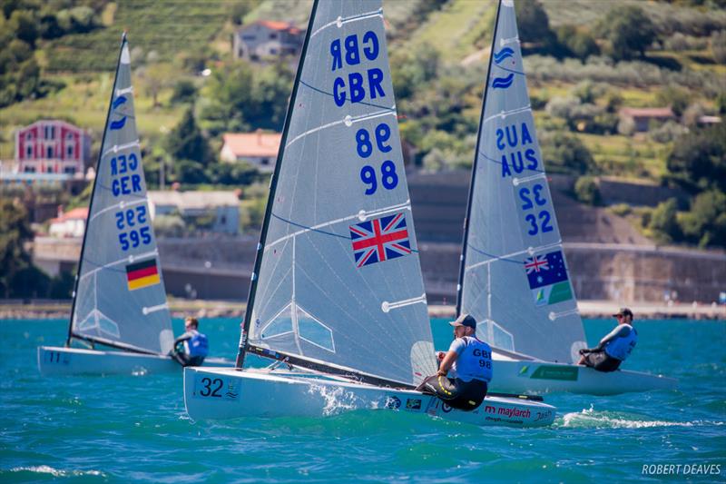 Cameron Tweedle on day 1 of the Finn Silver Cup in Koper photo copyright Robert Deaves taken at  and featuring the Finn class