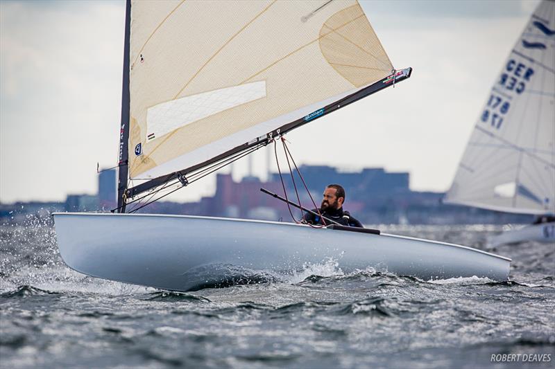 Miguel Ángel Cabrerizo Morales during the practice race at the Finn World Masters in Skovshoved - photo © Robert Deaves