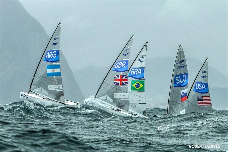 Finn class at Rio 2016 photo copyright Robert Deaves taken at  and featuring the Finn class