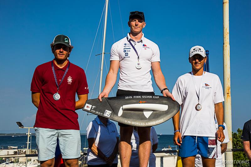 Top 3 - Under 19s at the Finn Silver Cup in Anzio - photo © Robert Deaves