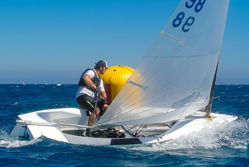Thomas Piotrowski (FRA) on 2020 Finn Silver Cup day 3 photo copyright Marie Bernoit taken at  and featuring the Finn class