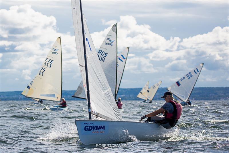 Practice Race of the Finn Europeans in Gdynia, Poland photo copyright Robert Deaves taken at  and featuring the Finn class