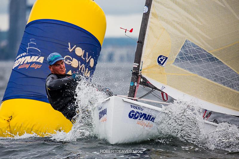 Joan Cardona on day 2 of the Finn Europeans in Gdynia, Poland - photo © Robert Deaves