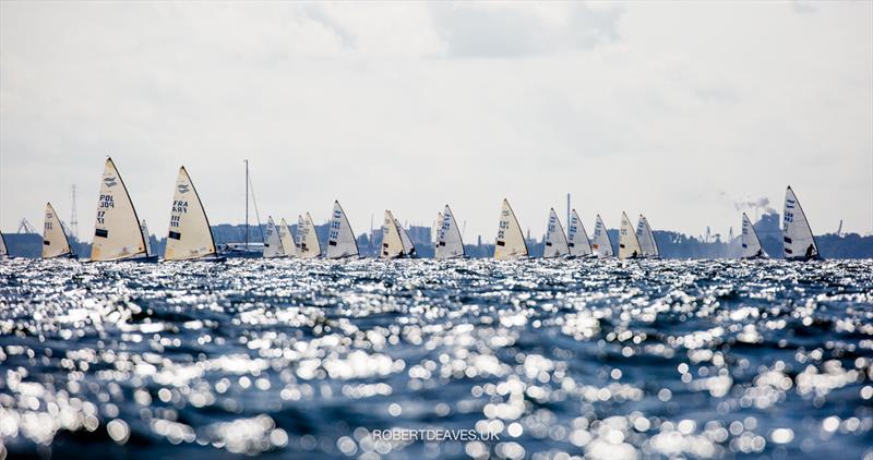 Final day of the Finn Europeans in Gdynia, Poland photo copyright Robert Deaves taken at  and featuring the Finn class