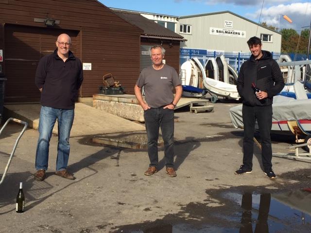 Warsash Finn Open prizegiving photo copyright Nigel Rennie taken at Warsash Sailing Club and featuring the Finn class