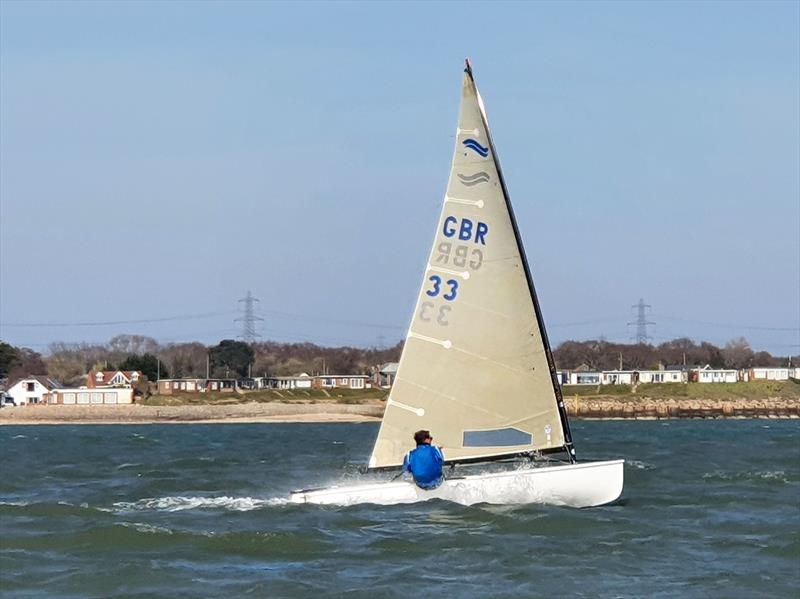 2021 Hamble Warming Pan photo copyright Mike James taken at Hamble River Sailing Club and featuring the Finn class