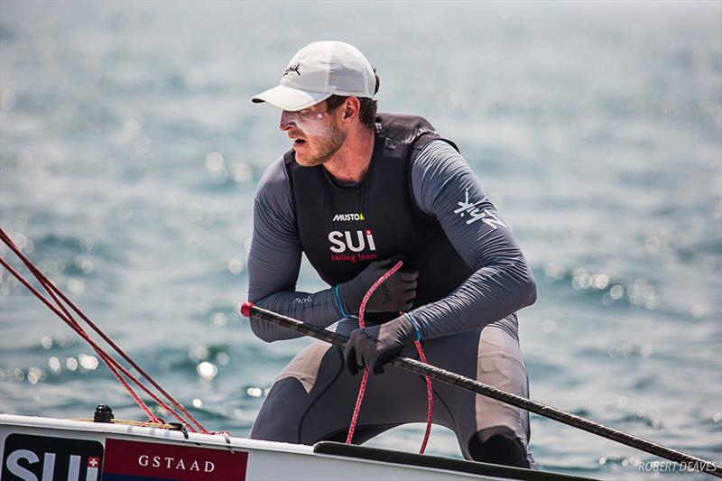 Nils Theuninck, SUI photo copyright Robert Deaves taken at  and featuring the Finn class