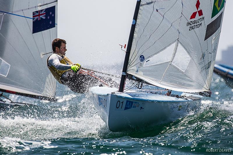 Jorge Zarif, BRA, in Melbourne in 2019 photo copyright Robert Deaves taken at  and featuring the Finn class