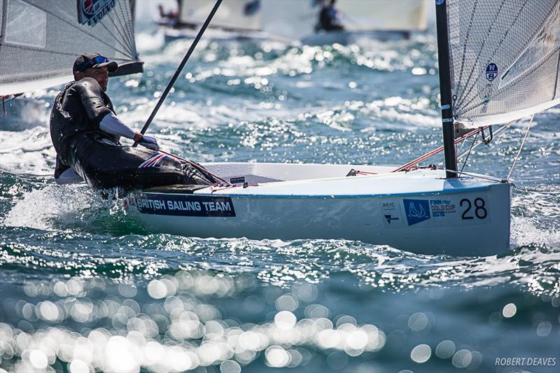 Giles Scott during the 2019 Finn Gold Cup in Melbourne, Australia photo copyright Robert Deaves taken at  and featuring the Finn class