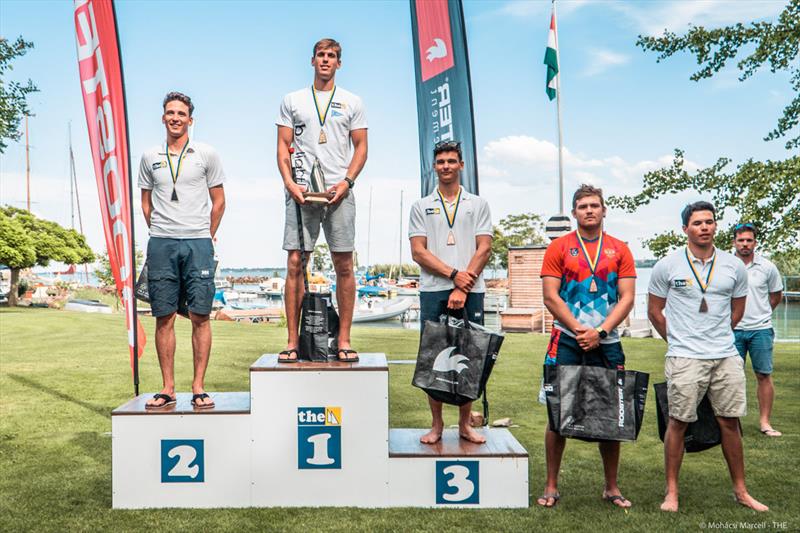 Top five in the U23 Finn World Championship at Lake Balaton, Hungary photo copyright Marcell Mohácsi taken at Tihanyi Hajós Egylet and featuring the Finn class