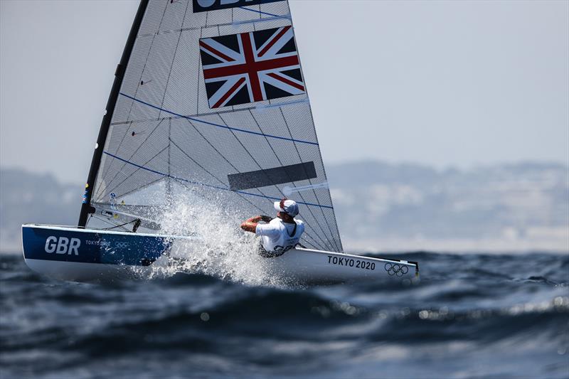 Giles Scott (GBR) in the Finn on Tokyo 2020 Olympic Sailing Competition Day 4 - photo © Sailing Energy / World Sailing