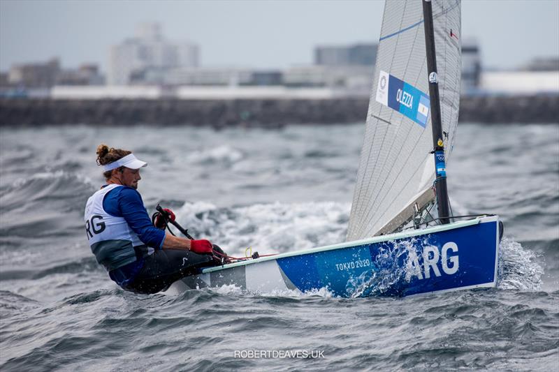 Facundo Olezza, ARG - Great consistency so far and keeping out of trouble at the Tokyo 2020 Olympic Sailing Competition photo copyright Robert Deaves / www.robertdeaves.uk taken at  and featuring the Finn class