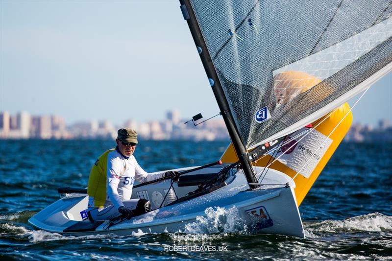 Stefan Sandahl at the Finn World Masters on Mar Menor - photo © Robert Deaves / www.robertdeaves.uk