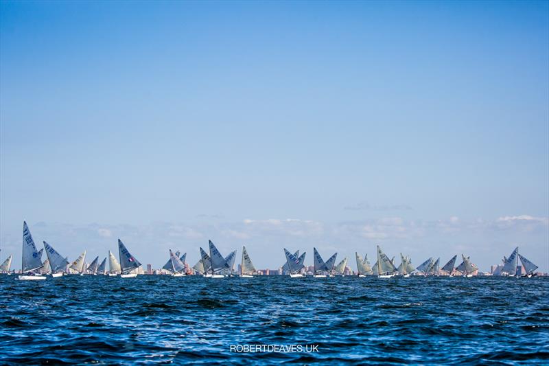 Race 5 on day 3 of the 2021 Finn World Masters photo copyright Robert Deaves taken at  and featuring the Finn class