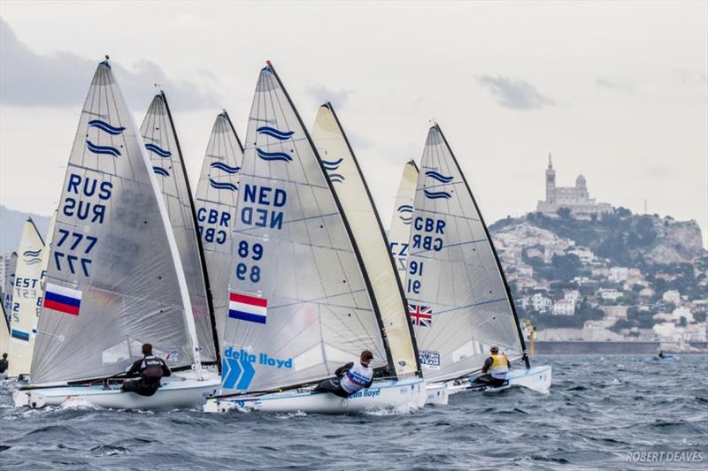 2017 Europeans in Marseille photo copyright Robert Deaves taken at  and featuring the Finn class