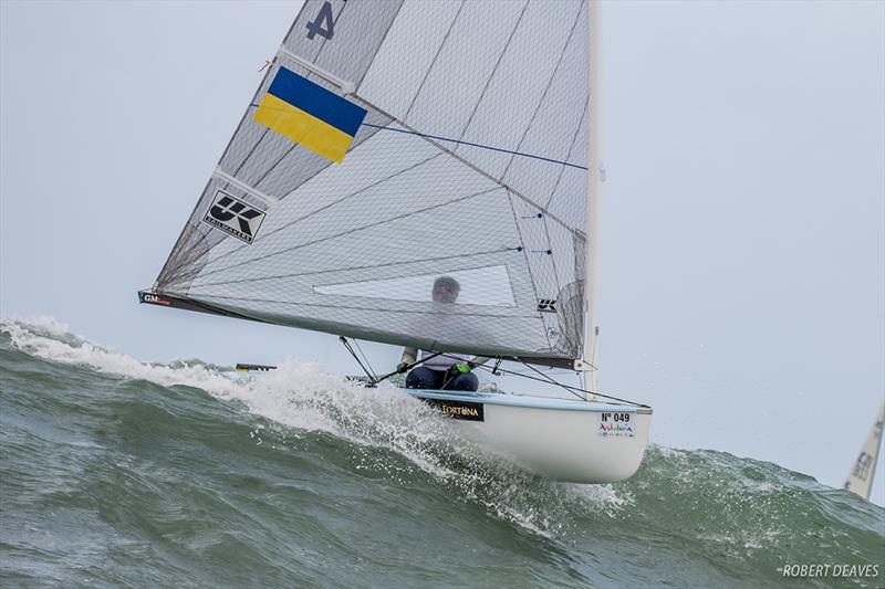 Andrii Gusenko on day 4 of Finn European Championship at Cádiz, Spain - photo © Robert Deaves