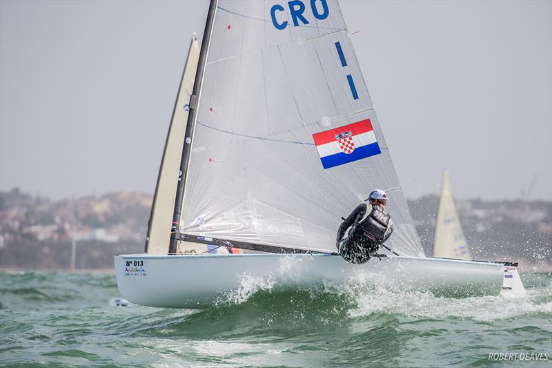 Josip Olujic on day 4 of Finn European Championship at Cádiz, Spain photo copyright Robert Deaves taken at  and featuring the Finn class