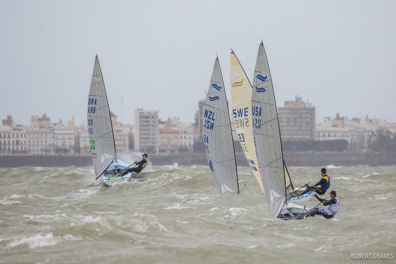 Heading towards Cádiz photo copyright Robert Deaves taken at  and featuring the Finn class