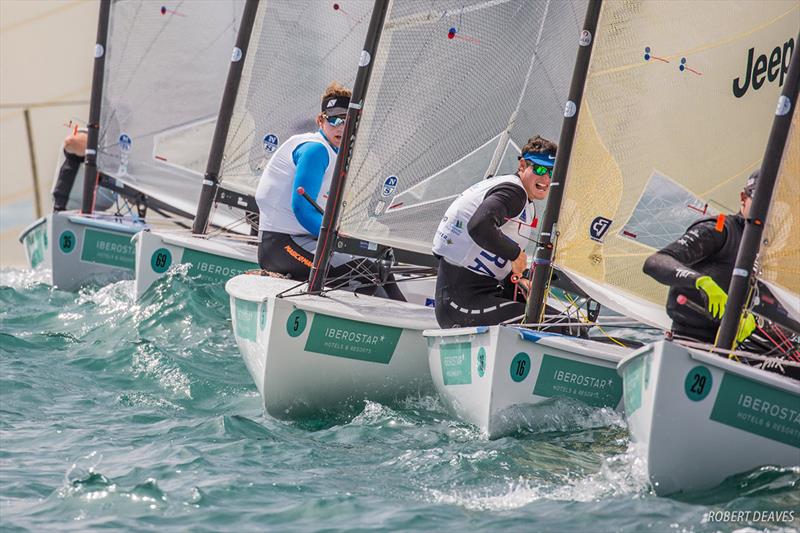 Busy pin end in race 2 - 2018 49 Trofeo S.A.R. Princesa Sofía Iberostar - photo © Robert Deaves / Finn Class